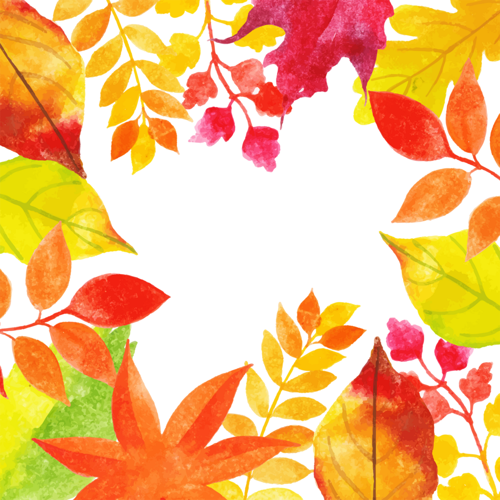 A colorful background with autumn leaves png