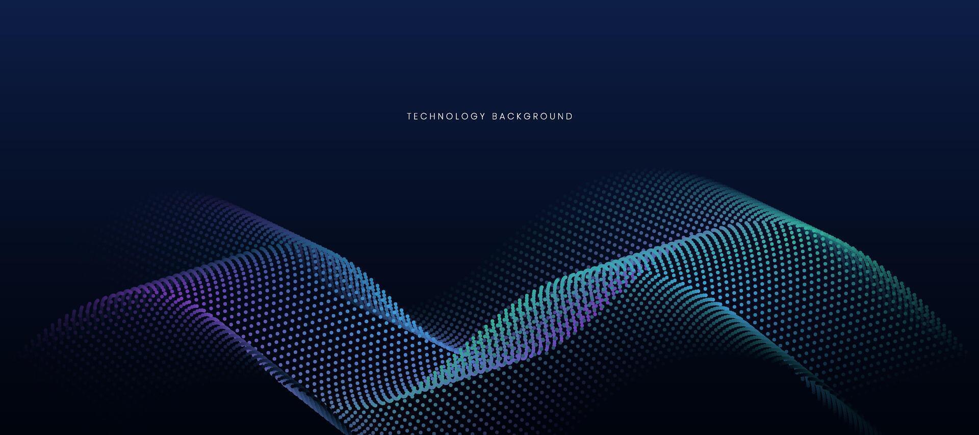 abstract technology particles dots background vector