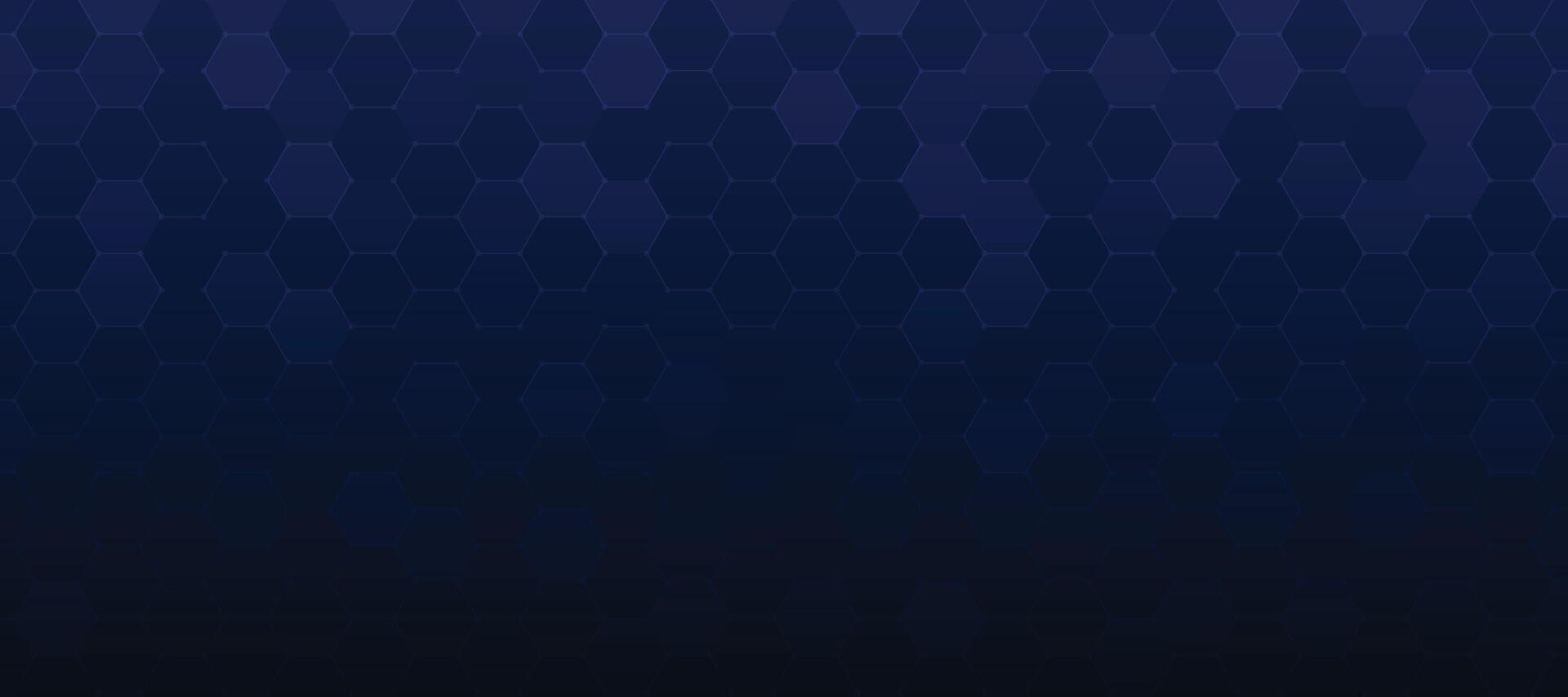 Abstract blue hexagonal background for futuristic digital hi-tech communication innovation design. vector