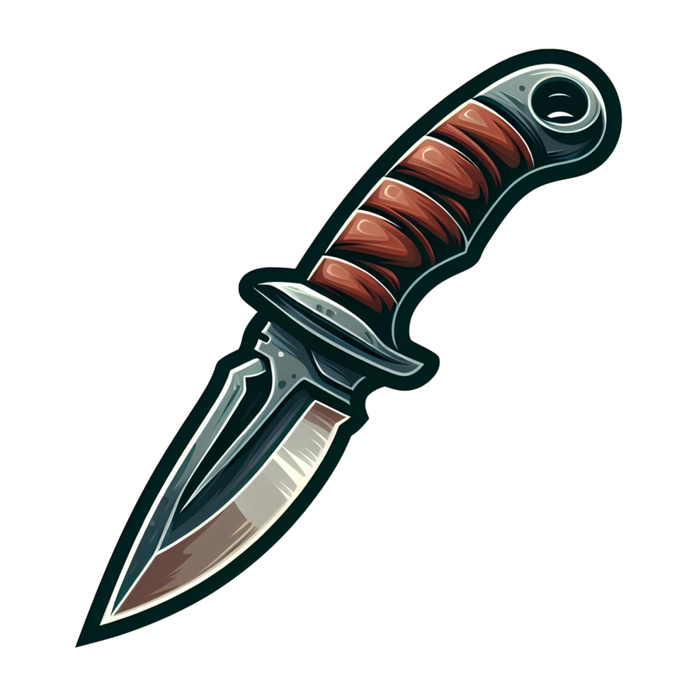 AI generated knife cartoon illustration png