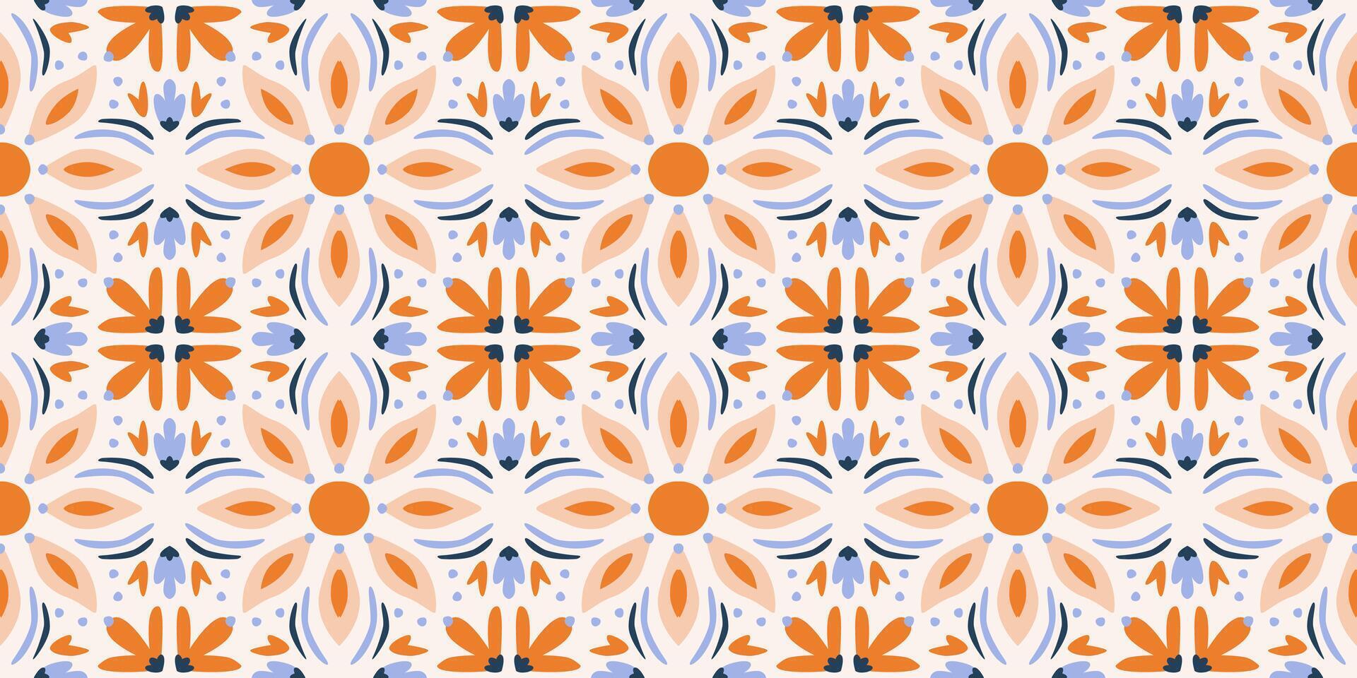Ethnic abstract tile art. Seamless pattern in tribal, folk embroidery, and Mexican style. Aztec geometric art ornament print. Design for carpet, wallpaper, clothing, wrapping, fabric, cover, textile. vector