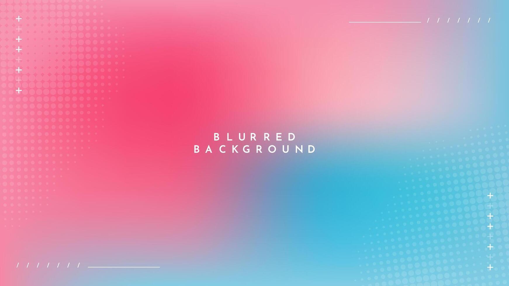 Gradient blurred background in shades of pink and blue. Ideal for web banners, social media posts, or any design project that requires a calming backdrop vector