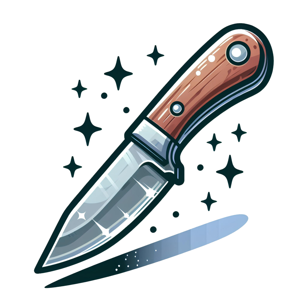 AI generated knife cartoon illustration png