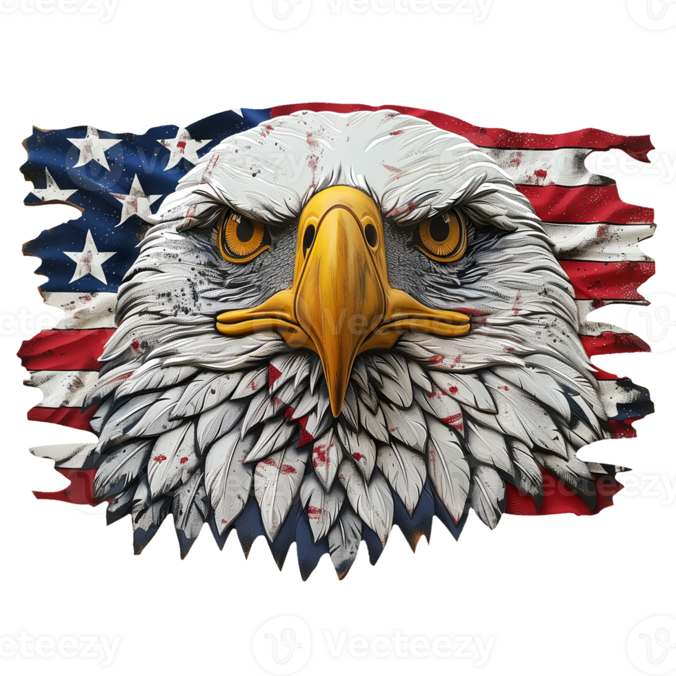 AI generated American eagle freedom patriotic symbol png