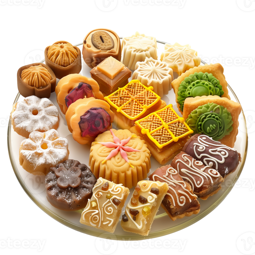 AI generated Diwali plate of a indian traditional sweets png