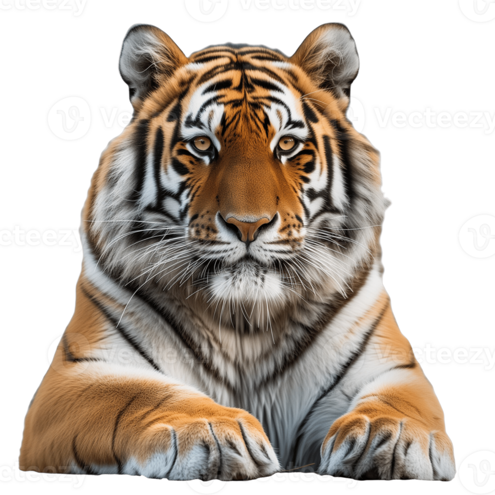 AI generated Amur wild tiger isolated image png
