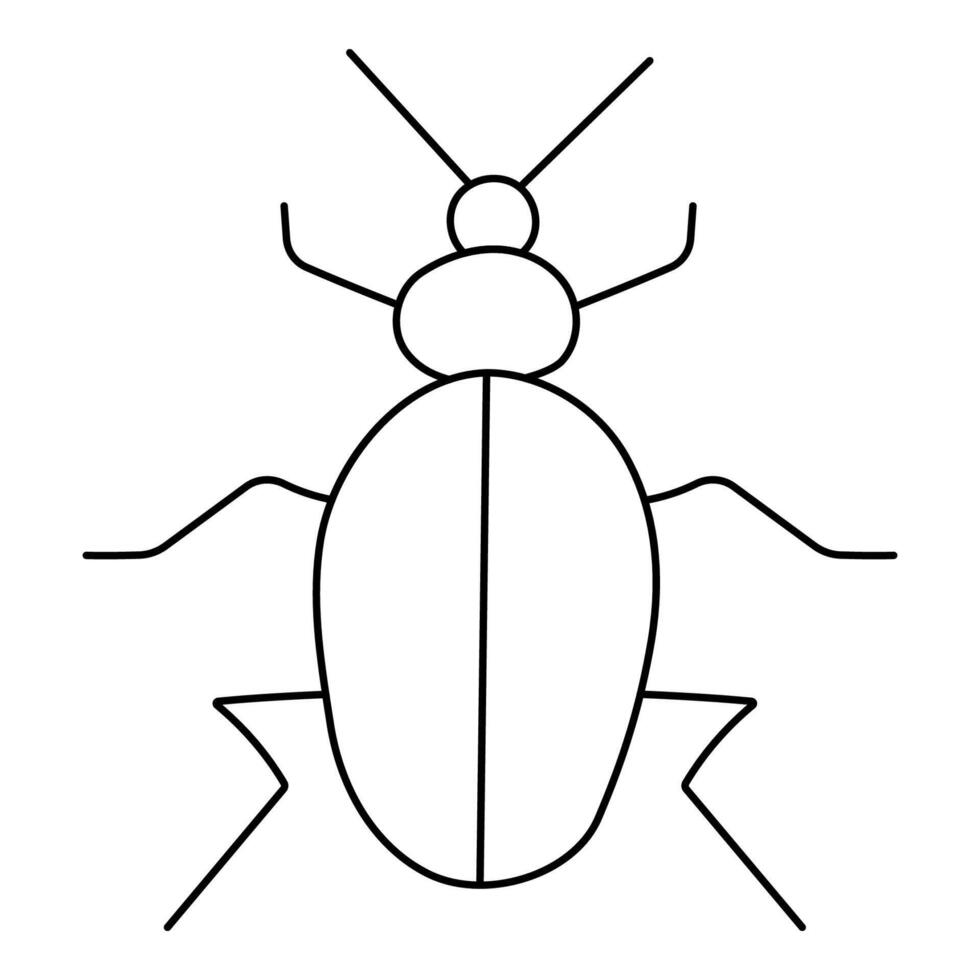 Insect Garden beetle with mustache and legs vector