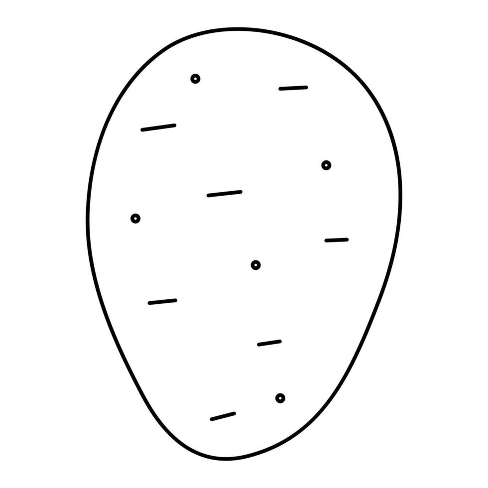 line potato element icon Potato eco production vector