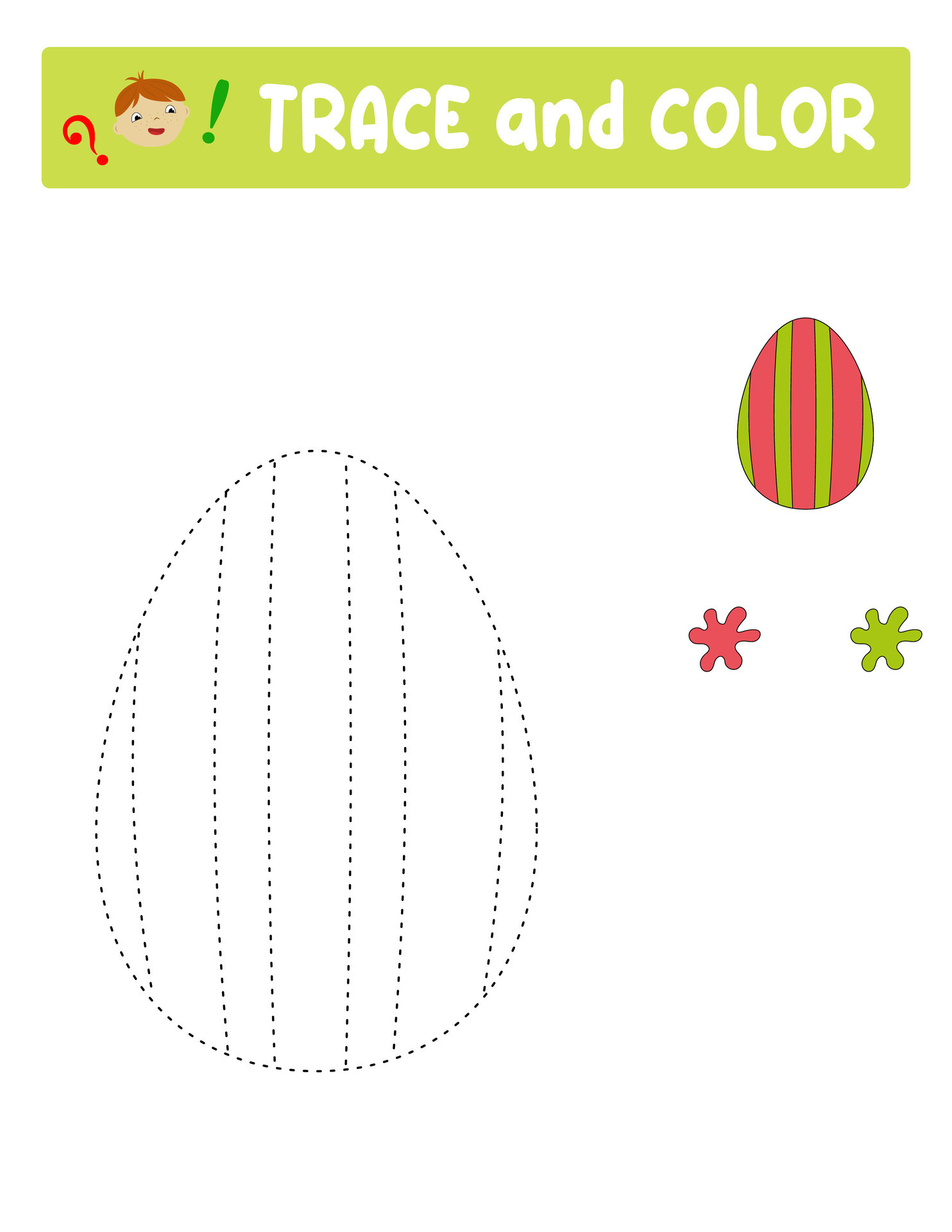 Trace and color . entertainment for children. training sheet. worksheet