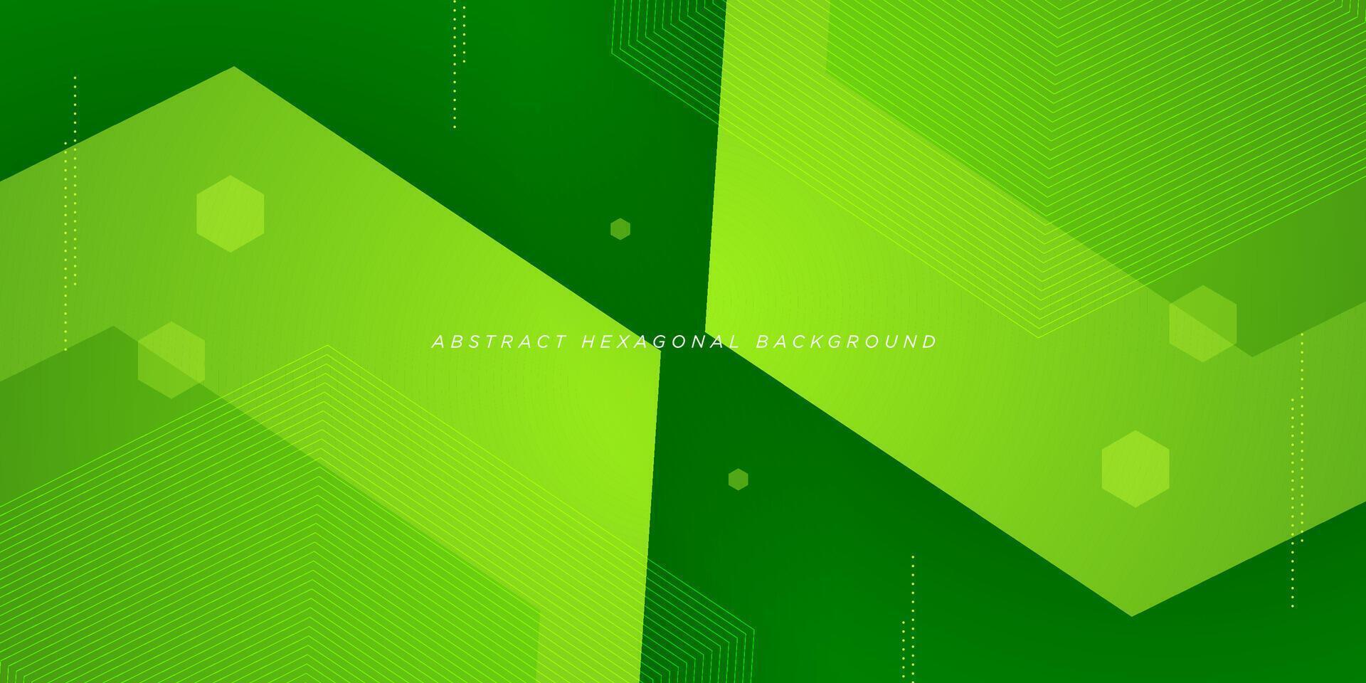 Colorful bright green vector background with hexagon shape and lines. Hexagonal illustration with simple pattern. Smart design for your promotions. Eps10 vector