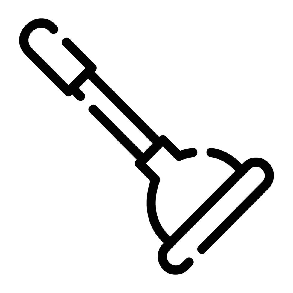 plunger Line Icon Background White vector