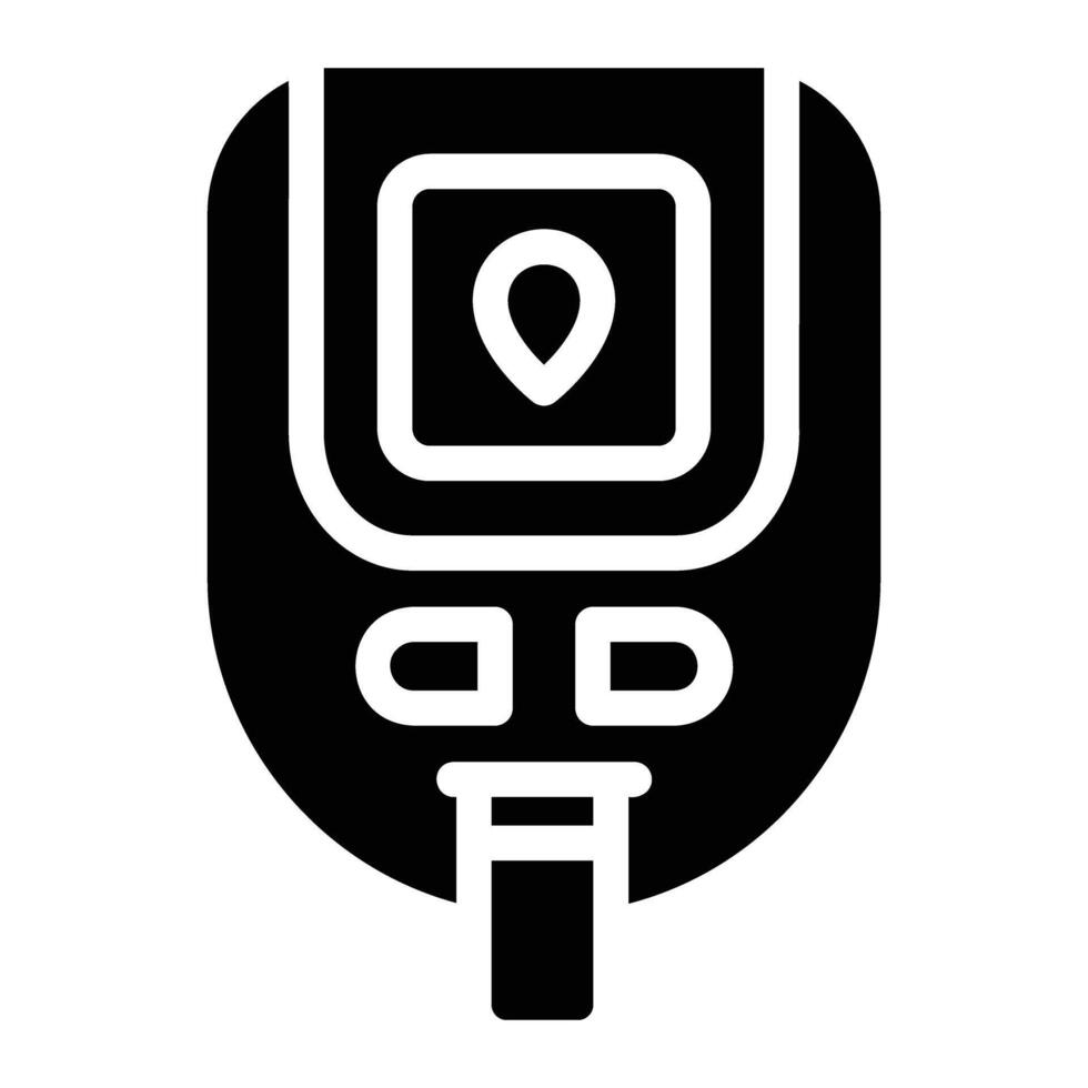 glucometer Glyph Icon Background White vector