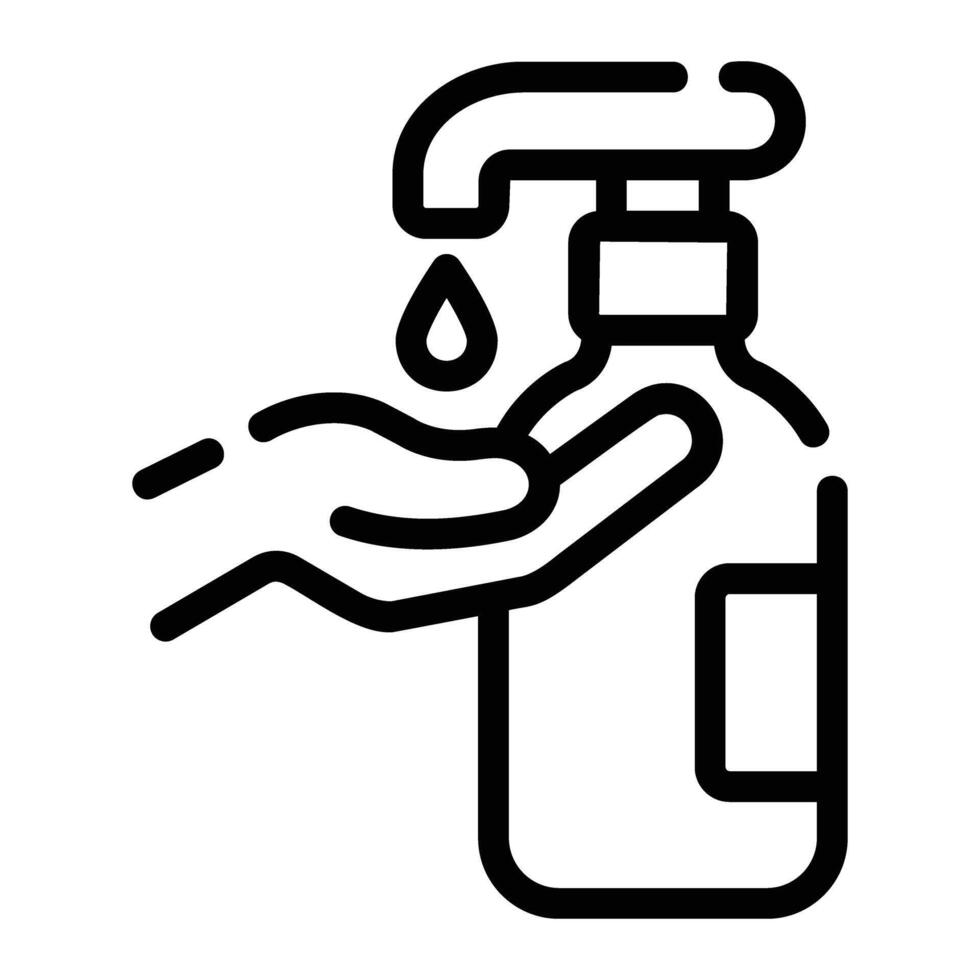 hand soap Line Icon Background White vector