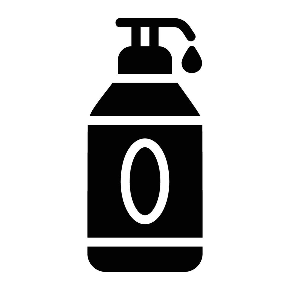 shampoo Glyph Icon Background White vector