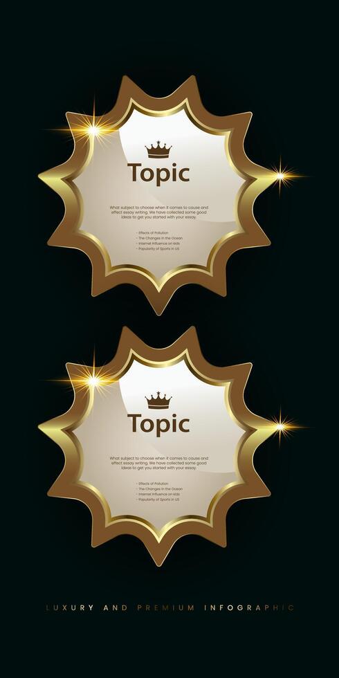 Set of two circles Premium, Best Quality and Genuine quality award golden label badge vector design