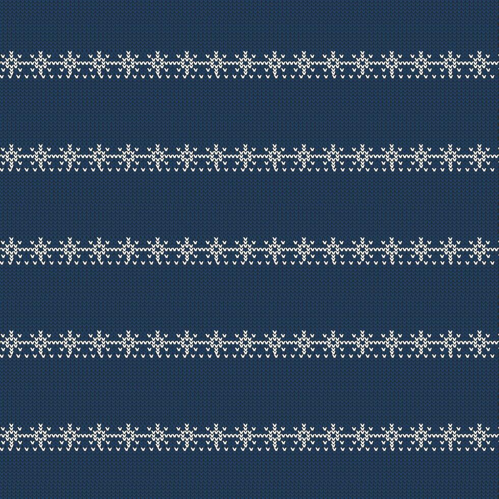 A knitted clothes pattern for sweater. Winter seamless background, a texture vector, a Traditional Blue and white sweater textile vector illustration