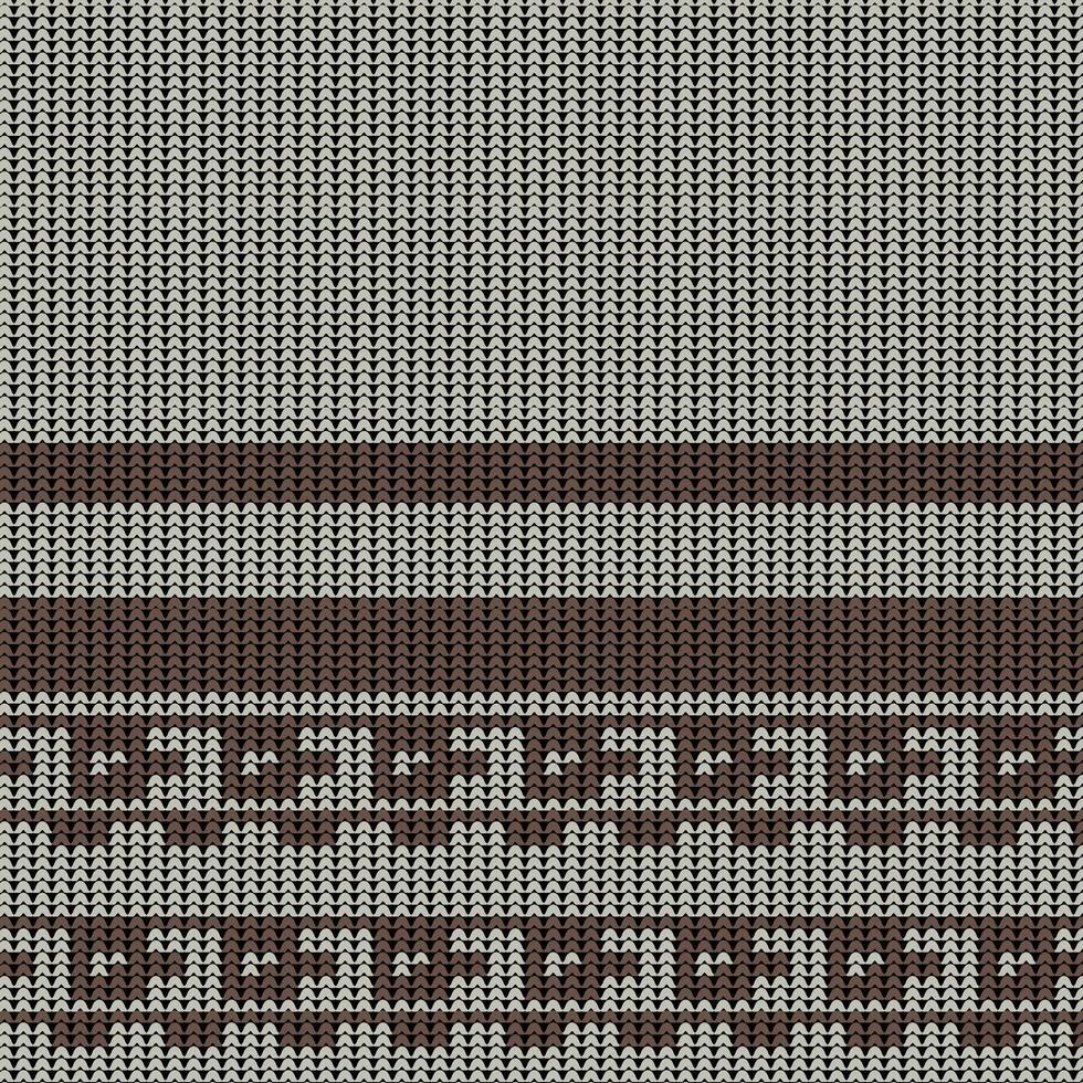 suéter tejer repetir patrón, un tradicional ropa textura en marrón color. imprimible sin costura Clásico algodón, fondo de pantalla, vector ilustración