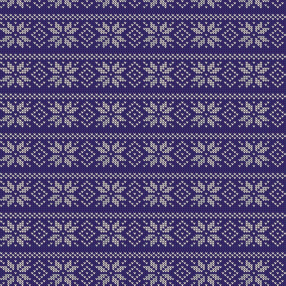 A Seamless blue Knitting Knitted pattern for sweater. Winter seamless background, a texture vector, a Traditional Blue and white sweater patterns vector