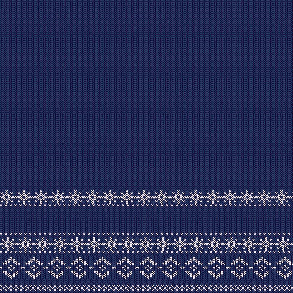 A Knitting Knitted pattern for sweater. Winter seamless background, a texture vector, a Traditional Blue and white sweater textile vector