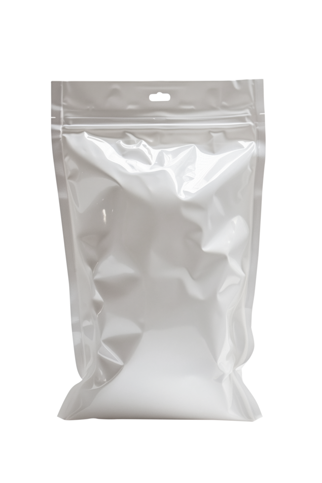 AI generated Plastic empty zip pack mockup png