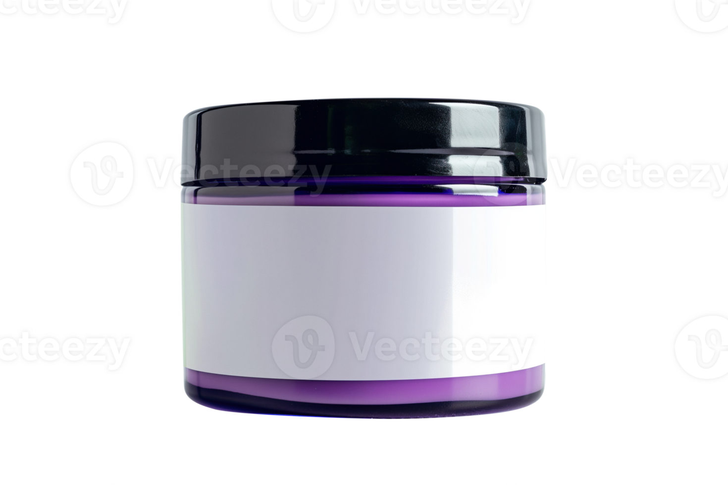 AI generated White cosmetic jar with white label png