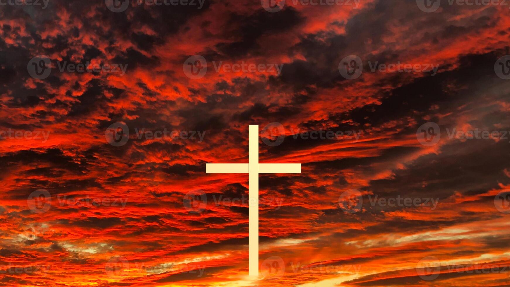 The Gold cross for religious concept 3d rendering photo