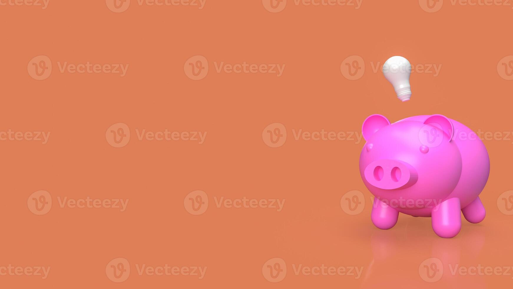 The piggy bank for saving concept 3d rendering. photo