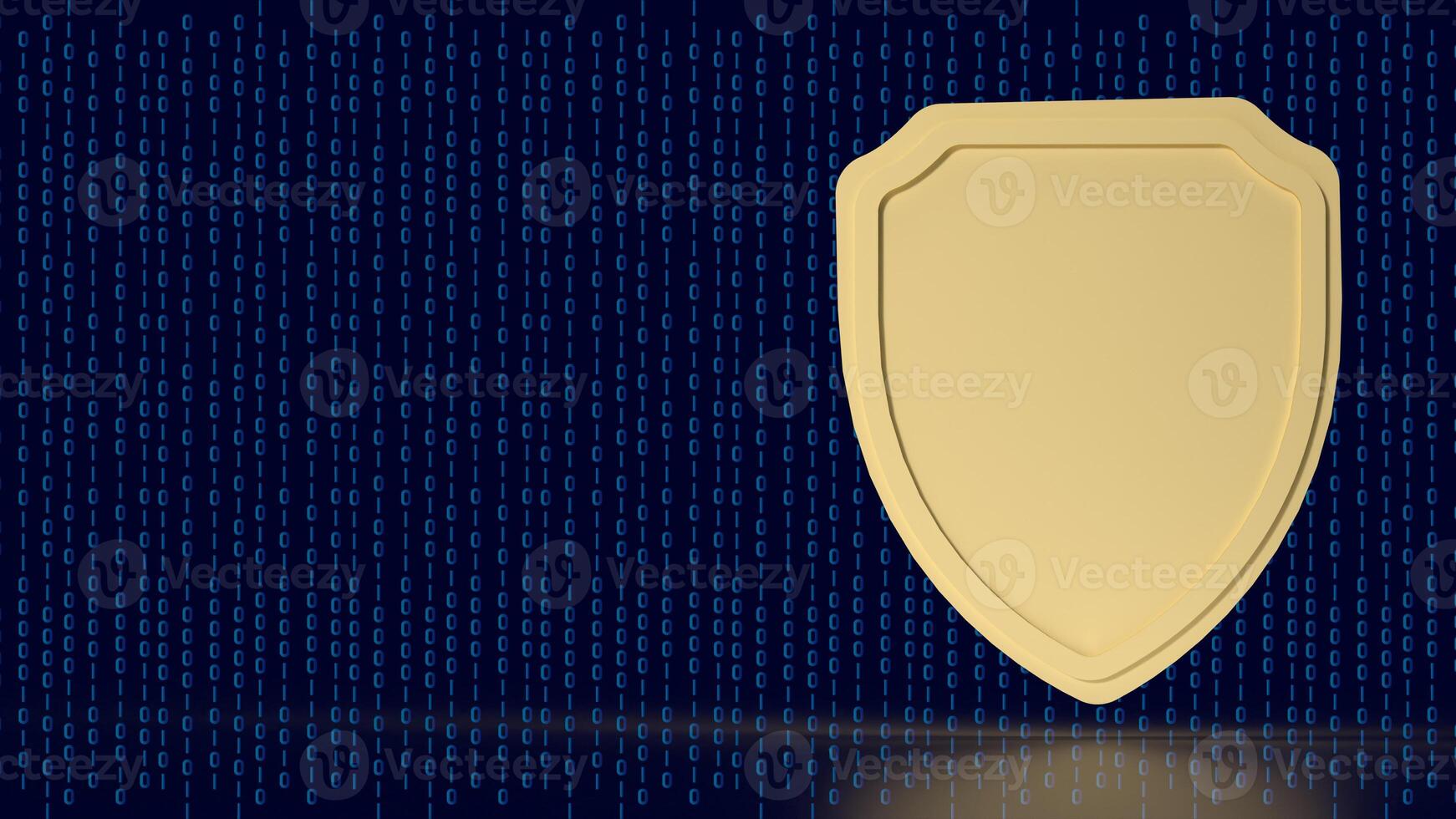 The shield gold for business concept 3d rendering. photo