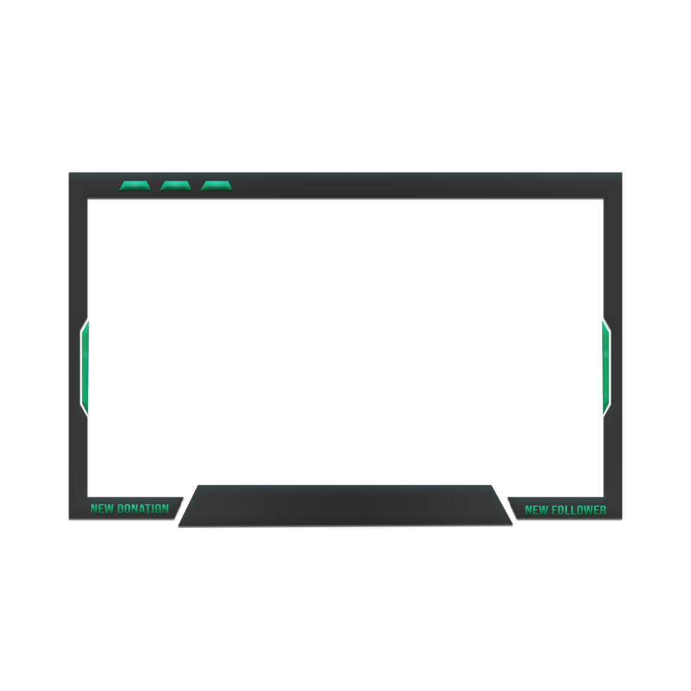 Live Gaming Stream Overlay Border png