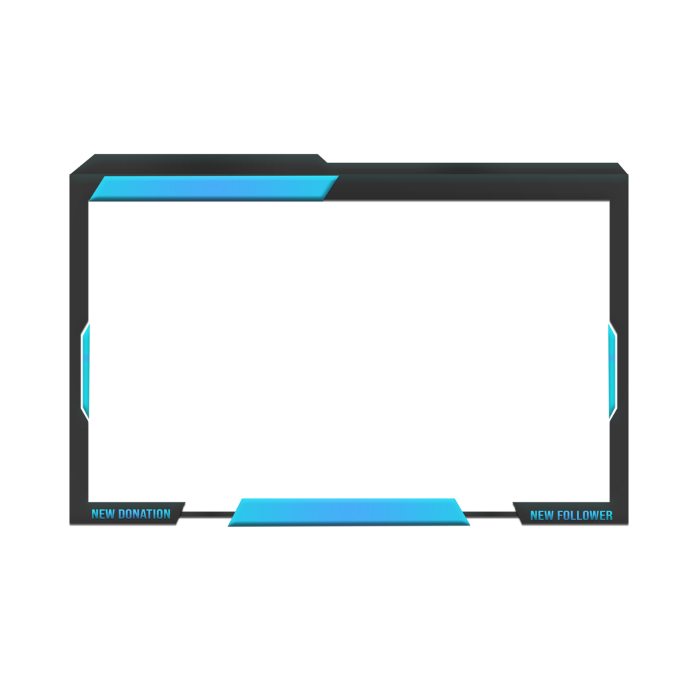 Live Streaming Game Border Overlay Face Cam png