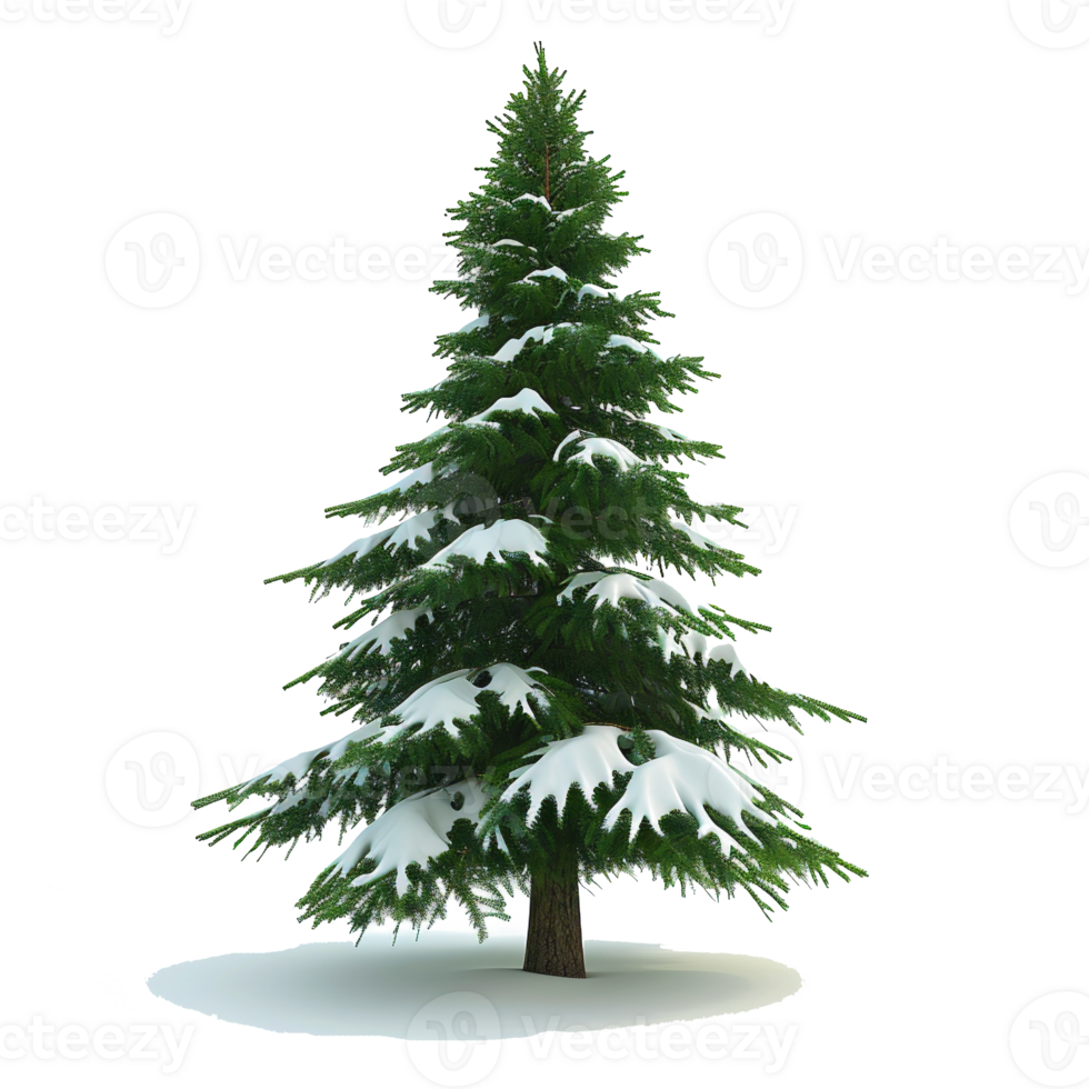 AI generated green pine trees on a transparent background png