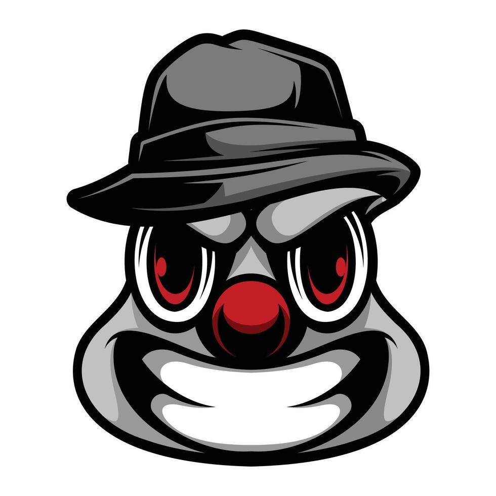 payaso fedora sombrero vector