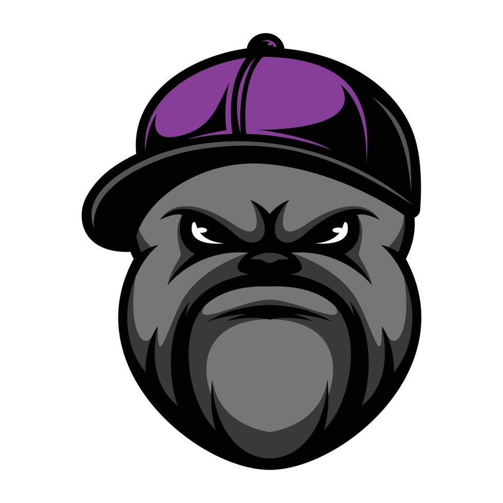 Bulldog Hat Design vector