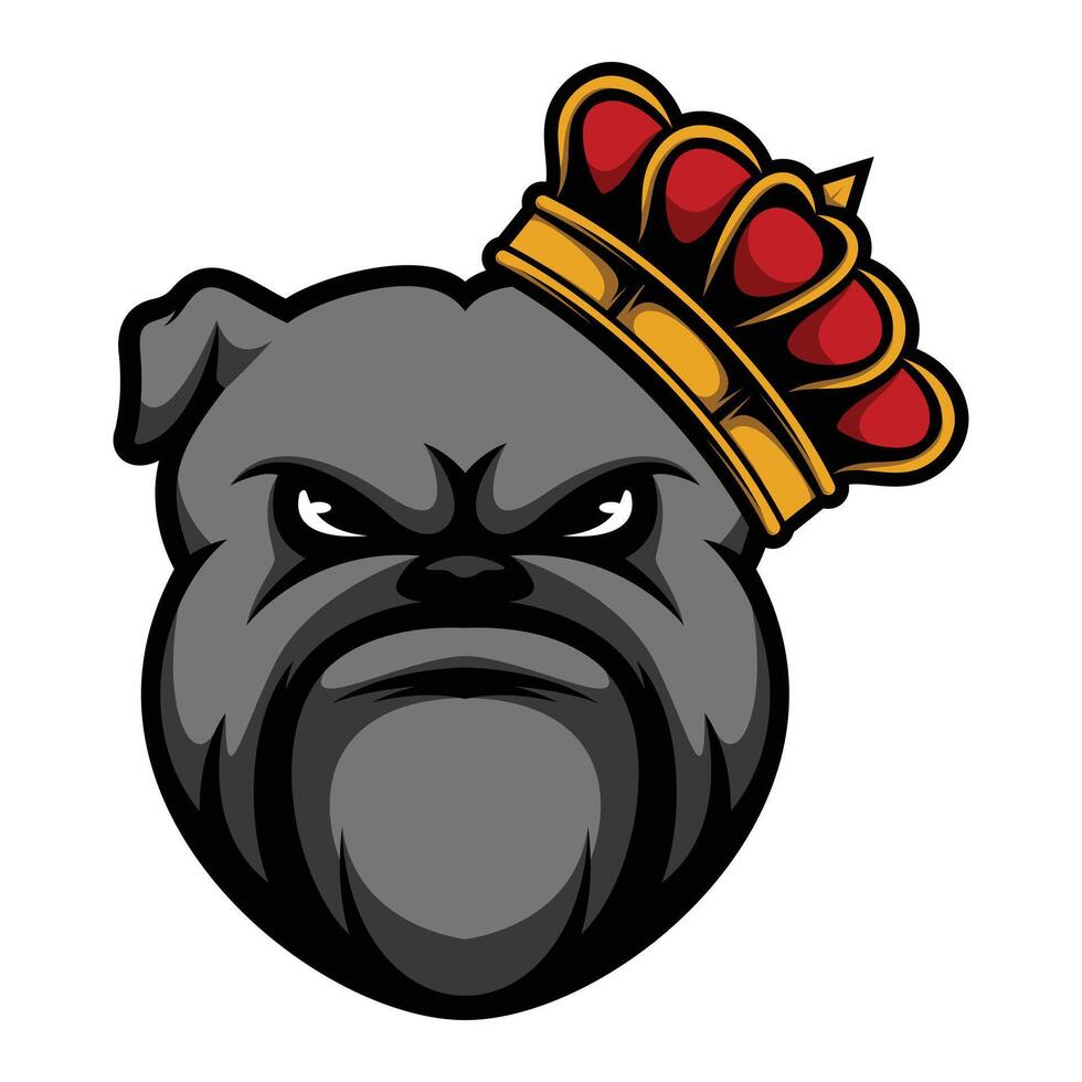 Bulldog Crown Design vector