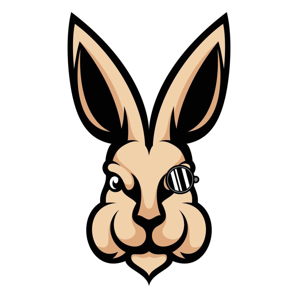 Rabbit Glasses Design vector