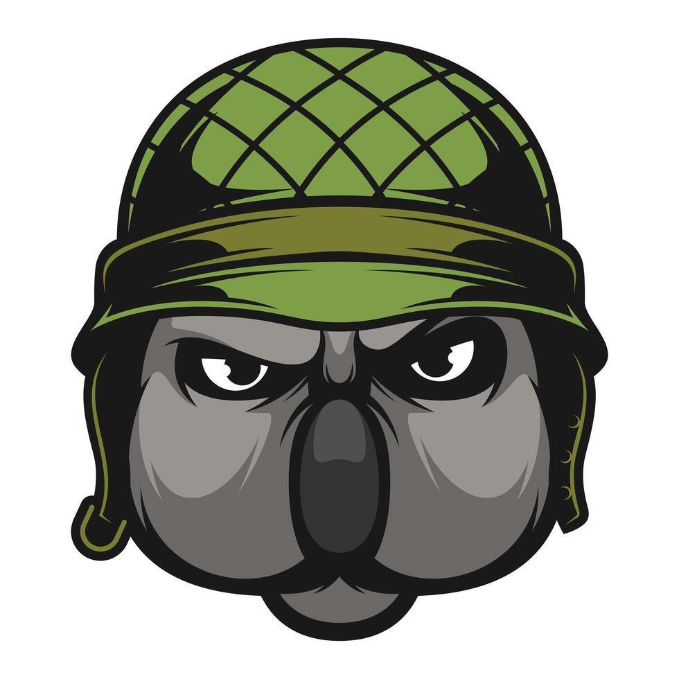 coala soldado casco vector