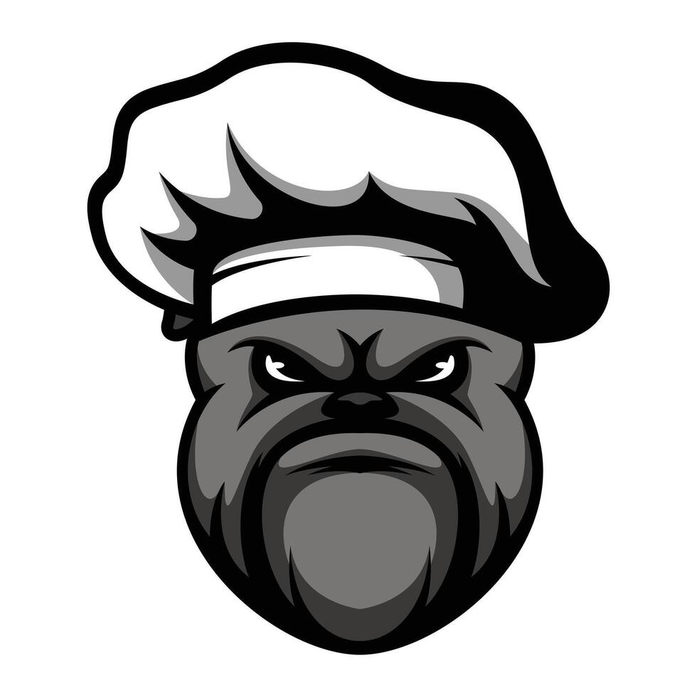 Bulldog Chef Design vector