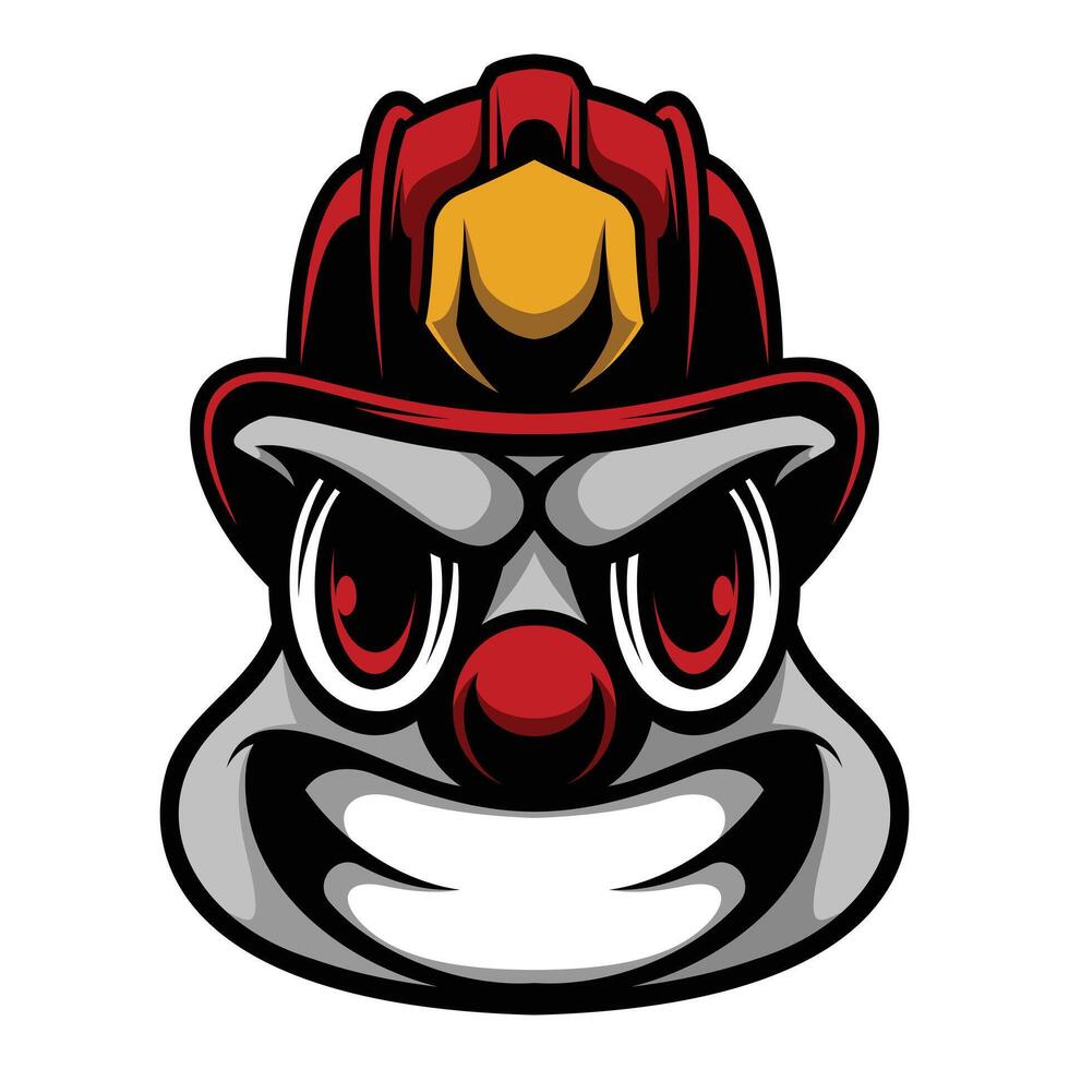 Clown Firefighter Design vector