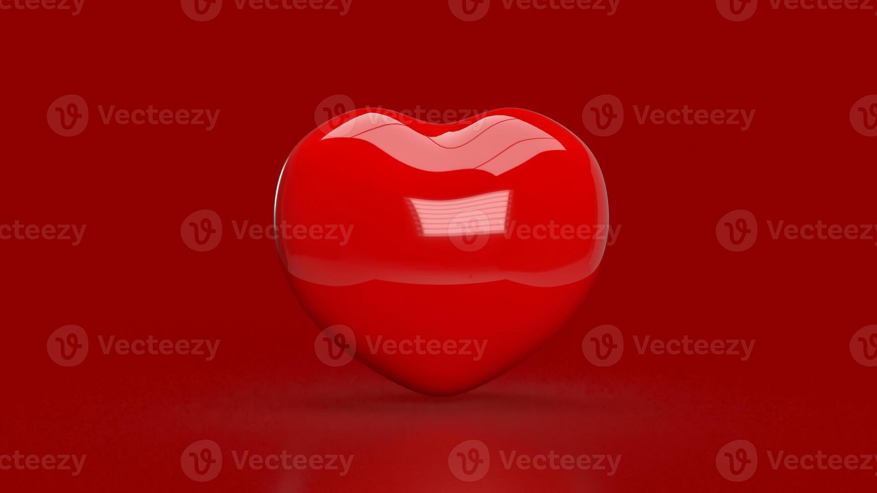 The Heart for love or health concept 3d rendering. photo