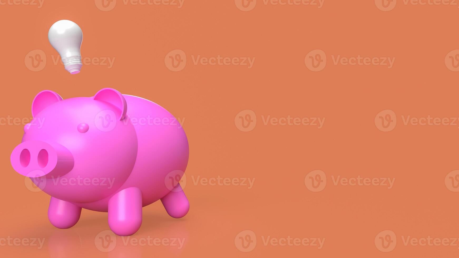 The piggy bank for saving concept 3d rendering. photo