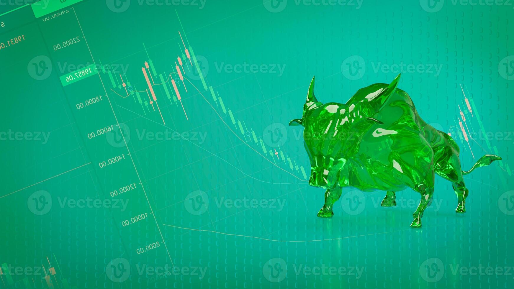 The Bull 3d figure for Business or positive sentiment often encourages buying. photo