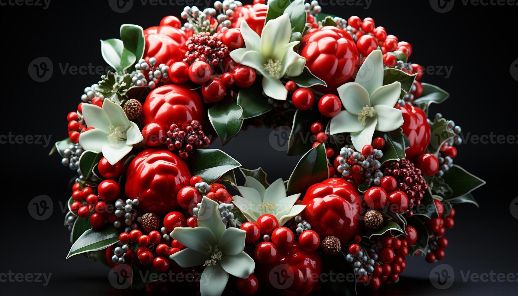 AI generated Freshness of nature gift a bouquet of colorful, ripe berries generated by AI photo