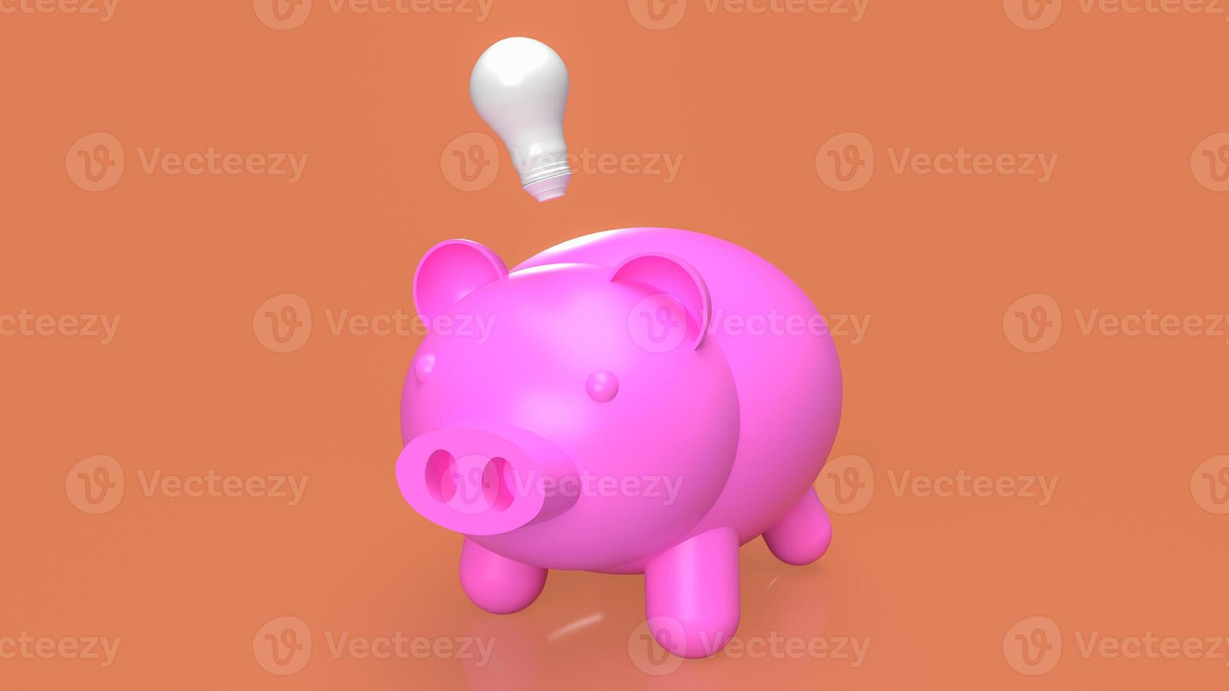 The piggy bank for saving concept 3d rendering. photo