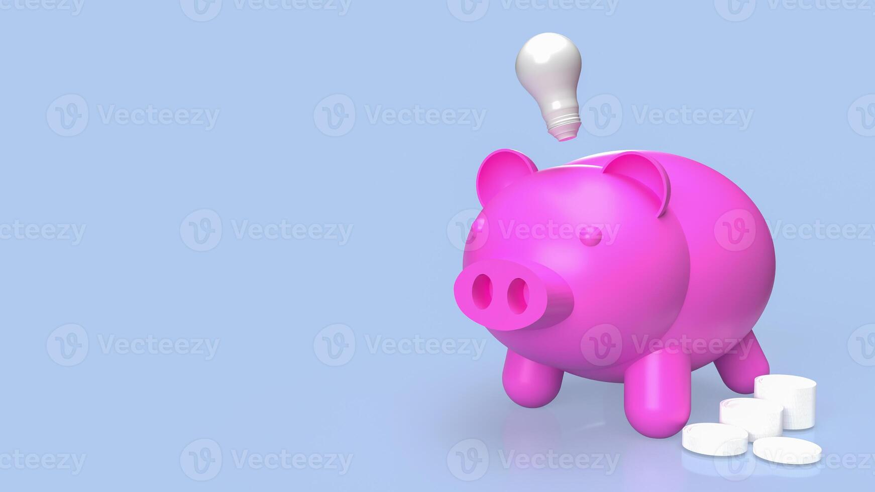 The piggy bank for saving concept 3d rendering. photo