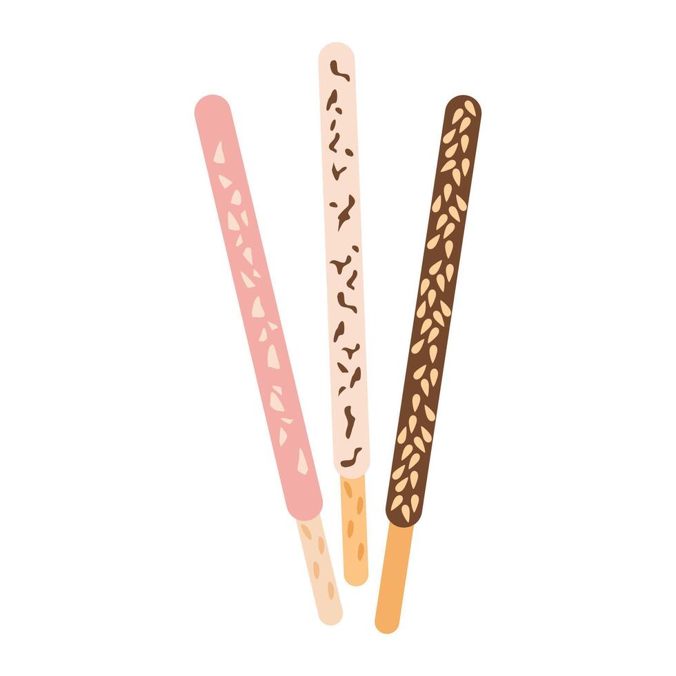 South Korea Snacks Chocolate Sticks pepero vector