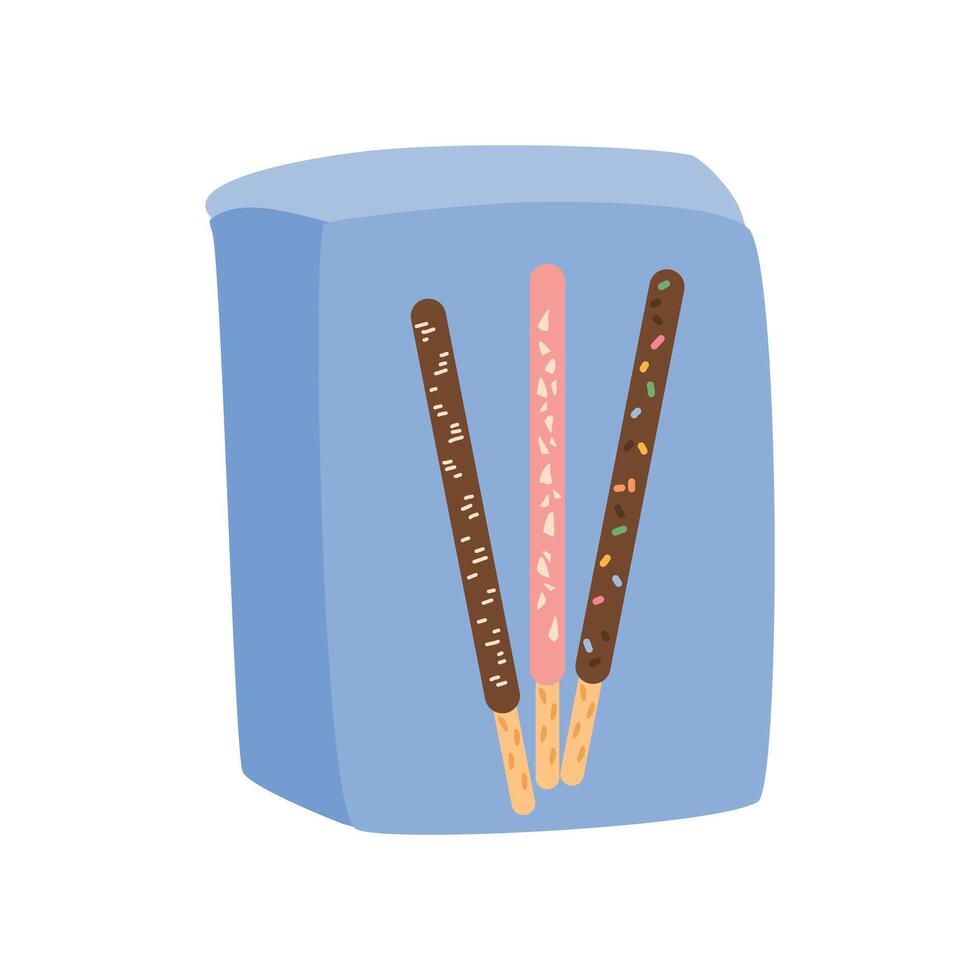 linda kawaii palo galleta pepero ilustración vector