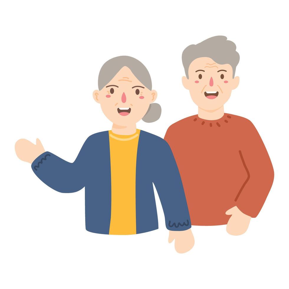 happy international grandparents day illustration vector