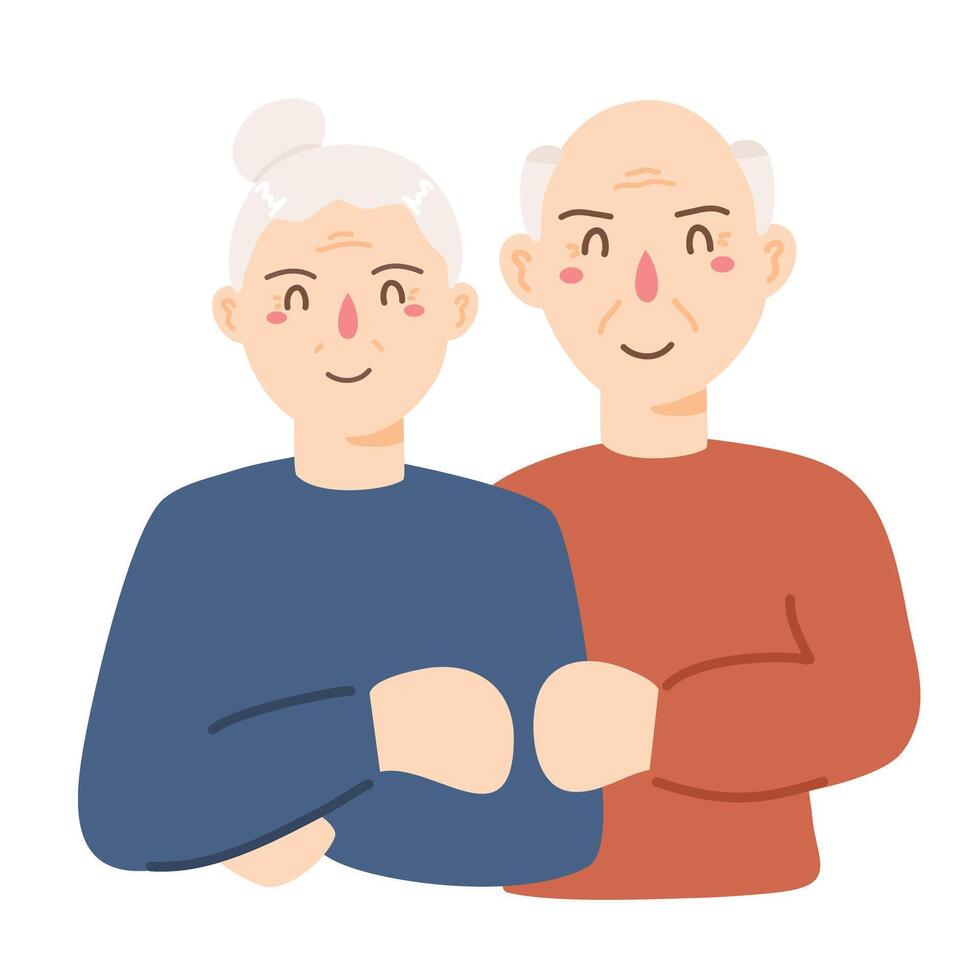 hand drawn international day of older persons vector