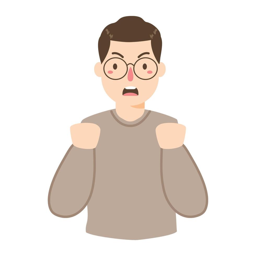 anxious man feel stressed suffer from panic attack vector