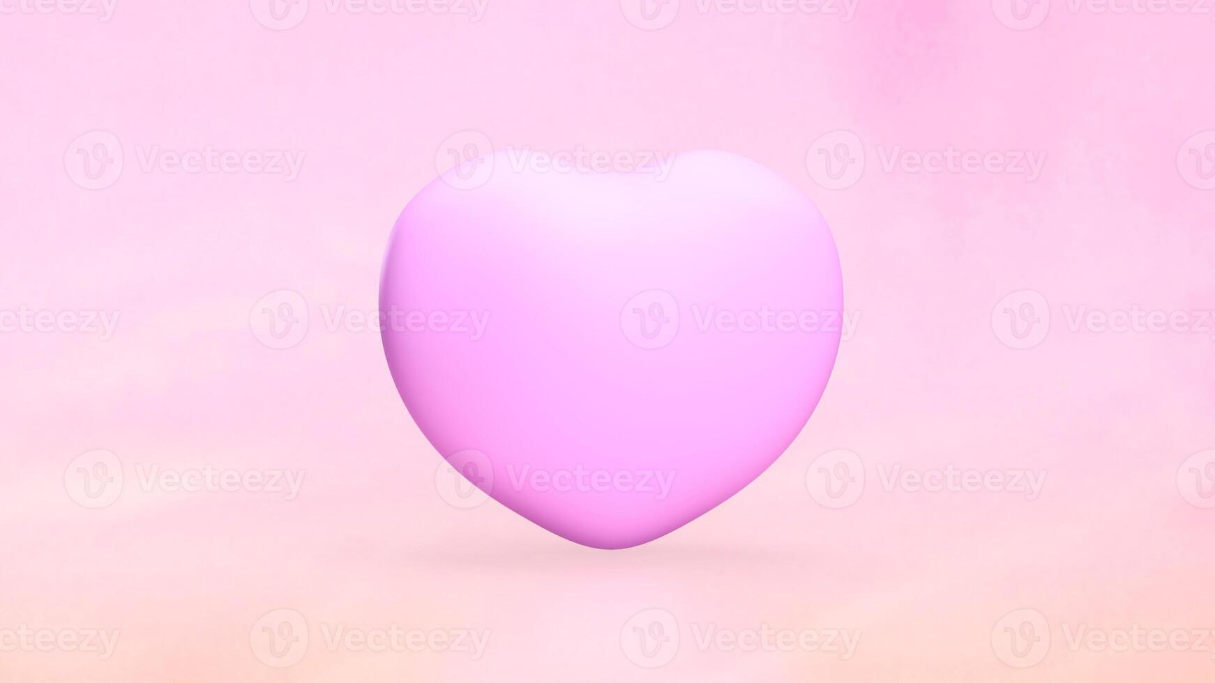 The Heart for love or health concept 3d rendering. photo